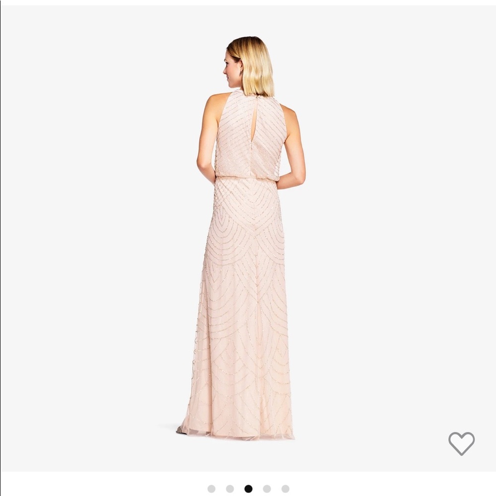 ART DECO BEADED BLOUSON DRESS WITH HALTER NECKLINE